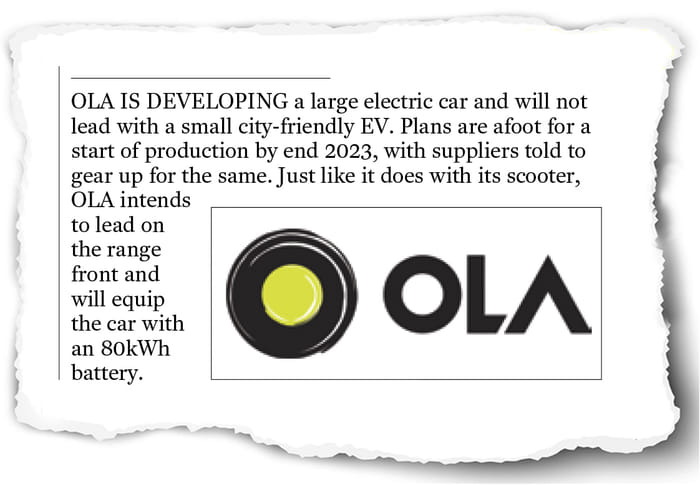 First Ola Electric car likely to be large sedan; launch around 2023